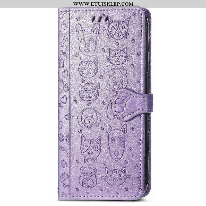 Etui Folio do iPhone 13 Mini Animowane Zwierzęta